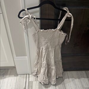 HYFVE Cream Ruffled Dress
